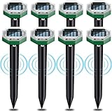 Solar Maulwurf Vertreiber 8 Stück, Multifunktion Ultraschall Maulwurf Vertreiber, Wasserdicht IP65,Solar Maulwurf Vertreiben für Nagetier,Maulwurf