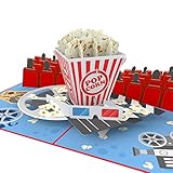 MOKIO® Pop-Up Karte – Kino Gutschein – 3D Grußkarte für einen Kinobesuch oder einen Filmabend, zum Geburtstag oder als Verpackung für Kinokarten