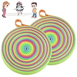 Vimmvid 2 Roll Gummitwist Mädchen Ab 6, Gummitwist Mädchen Ab 8 Gummi Twist Mädchen Bewegungsspiele Indoor Und Outdoor Spielzeug Gartenspiele Kinder Regenbogen Band Für Mädchen & Junge (6m)