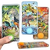 LG-Imports 3X Geduldsspiel Wasser Dinosaurier Ringe Kinder Wasserflipper Dino Bunt 16cm Mitgebsel
