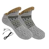 Jsnwernb Elektrische Heizsocken - Warme Weihnachts-Füße-Kostüm - Winter Fußwärmer,Für Kalte Morgen Abend Entspannung Home Office Wohnung Schlafzimmer Wohnzimmer Arbeitszimmer Keller Urlaub