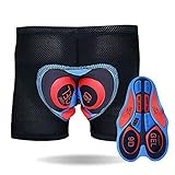 JEPOZRA Herren Radunterhose Radsportshorts Fahrradhosen mit elastische atmungsaktive 9D Gel Sitzpolster mit Einer hoher Dichte(9D,XXL)