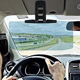Auto Blendschutz Visier Spiegel, Auto Sonnenblende Verlängerung, Anti-UV Abblendbar Auto Blendschutz für Alle Lastwagen Auto Vordersitz Fahrer oder Beifahrer