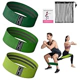 MOTIBACK Fitnessbänder Stoffbänder 3er Set, Resistance Bands Fitnessband, Terrabänder Widerstandsbänder für Krafttraining Muskelaufbau Hip Beintraining, Gymnastikband für Yoga Pilates Workout (C)