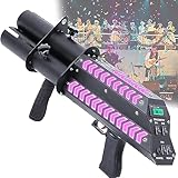 MFYDPP Tragbare Elektrische Konfettimaschine Mit Led-lichtstrahlhöhe 8–10 M, Hochzeits-konfetti-Concierge-Blumen-atmosphärenpistole, Sehr Geeignet Für Hochzeit, Party, Disco