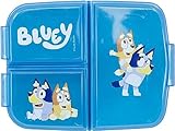 Brotdose für Kinder, Sandwichbox mit 3 Fächern für Kindertagesstätte, Kinder-Lunchbox mit Trennfächern aus BPA-freiem Kunststoff, tolles Geschenk für Kinder (Bluey)