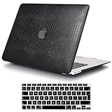 MOKASE Hülle Kompatibel mit MacBook Pro 16 Zoll 2024-2021 M4 A3403 A3186 M3 A2991 M2 A2780 M1 A2485 Pro Max & Touch ID, Gummierte Kunststoff-Hartschalentasche & Tastaturabdeckung, Black Leather