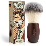 lampox - Rasierpinsel für Herren mit weichen Borsten und Holzgriff – für ein Barbier-ähnliches Rasurerlebnis mit Rasiermesser oder Rasierhobel, Bartpflege, Barbershop