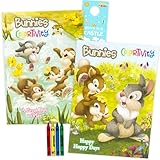 Disney Bunnies Malbuch-Set für Kinder – Bündel mit 80 Seiten Malbüchern mit Hasen plus Spielen, Puzzles, Aktivitäten und mehr | Bambi Malbuch