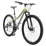 BIKESTAR Hardtail Aluminium Mountainbike 29 Zoll, 21 Gang Shimano Schaltung mit Scheibenbremse | 18 Zoll Rahmen MTB Erwachsenen- und Jugendfahrrad | Grau