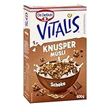 Dr. Oetker Vitalis Knuspermüsli Schoko, Knuspermüsli mit Vollmilchschokolade, 5er Packung (5 x 600g)