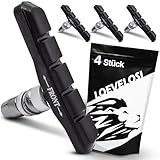 LOEVELOSI Geräuscharme Bremsbeläge Fahrrad OTC Bremsschuhe 4X Felgenbremsen Set für V-Brake Asymmetrisch Bremsklötze für V-Bremse Felgenbremse Fahrradbremsen Bremsen Bremsschuhe Bremsbacken Beläge