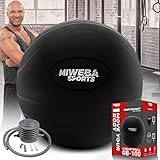 Miweba Sports Gymnastikball GB100 | Sitzball bis 𝟰𝟬𝟬 kg belastbar - 65.0 cm - Ergonomischer Sitztrainer aus PVC - Ballhocker - Fitnessball Stuhl - Sitzalternative Büro - Trainingsball (Schwarz)