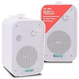 Pyle Outdoor Lautsprecher Bluetooth, Außenlautsprecher, 200W- Aussenlautsprecher Wasserfest, 2er Set- Outdoor Musikbox, Wandlautsprecher Bluetooth, Musikanlage- für Pool,Terasse, Garten/Innenbereich