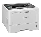 Brother HL-L5210DN Laserdrucker schwarz weiß (A4, 48 Seiten/Min., 1.200x1.200 DPI, LAN, Duplex, 250 Blatt Papierkassette) weiß/grau