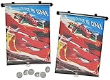 alles-meine.de GmbH 2 TLG. Set Sonnenschutz Rollo - Cars - für Fenster und Auto Seitenscheibe - Sonnenblende - Jungen Kinder Baby - Sonnenrollo - Mc Queen Francesco - Rollos/Fe..