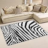coosun Zebra Muster Bereich Teppich Teppich rutschfeste Fußmatte Fußmatten für Wohnzimmer Schlafzimmer 91,4 x 61 cm, Textil, multi, 36 x 24 inch