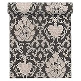 A.S. Création Strukturprofiltapete Belle Epoque Tapete mit Ornamenten barock 10,05 m x 0,53 m beige metallic schwarz Made in Germany 339058 3390-58