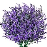 Xiaomoyu 6 Pcs Künstliche Lavendel Blumen Deko, Kunstblumen Pflanze, Gefälschte Lavendel Lila Deko für Garten, Hochzeit DIY, Büro, Wohnkultur