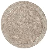 Erwin Müller Badematte, Badteppich Uni Serie Stuttgart Taupe Größe rund: 90 cm Ø - extra dick, hohe Saugfähigkeit, 100% Baumwolle