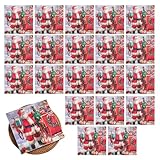 Bedruckte Weihnachtsservietten, bedruckte Papierservietten, Weihnachts-Servietten, quadratische Gästeservietten, 2-lagig, dekorative Dinnerservietten für den Urlaub
