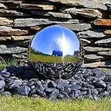CLGarden Edelstahl Kugel aufwendig poliert 30cm für Springbrunnen Gartenbrunnen Zierbrunnen Kugelbrunnen Wasserspiel