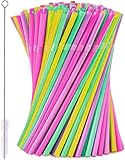 100 Harte Strohhalme,Party-Trinkhalme,100 Stück, Wiederverwendbare Strohhalme für Party,Geburtstag,Hochzeit, Harte Trinkhalme für Smoothies,Saft,Cocktail(100)