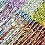 MRTREES Balkontür Vorhang Bunt Terrassentür Fliegen Vorhang Fadenvorhang Tür Insektenschutz Perlenvorhang Türvorhang 100x200 cm Raumtrenner Vorhang