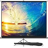 Beamer Leinwand mit Stativ 100-120 Zoll – Projektor Leinwand für Indoor und Outdoor für Film und Büropräsentationen – Anpassbar von 4:3 bis 16:9 HD Knitterfreier Leinwand Ständer