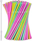 100 Harte Strohhalme,Party-Trinkhalme,100 Stück, Wiederverwendbare Strohhalme für Party,Geburtstag,Hochzeit, Harte Trinkhalme für Smoothies,Saft,Cocktail(100)