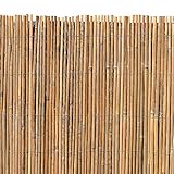Bambusmatte - Sichtschutzzaun, Gartenzaun, Natur, Bambus, Zaun, Sichtschutz, Windschutz (1,00m x 5,00m)