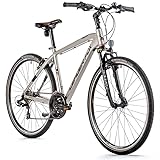Leaderfox 28 Zoll Crossrad Leader Fox Away Gent 17.5'' Cross Bike 21 Gang Silber matt, 44 cm