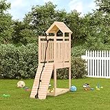 ShGaxin Spielturm mit Kletterwand, Spielplatz Für Garten, Klettergerüst Outdoor, Spielhaus Garten, Spielplatz Outdoor Garten, Garten Spielgeräte, Massivholz Kiefer