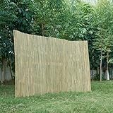 casa.pro Bambuszaun Baarle Sichtschutzmatte Sichtschutzzaun Balkonverkleidung Bambusmatte als Wind- und Blickschutz für Garten, Balkon, Terrasse (HxB) 200x300cm Natur