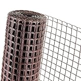 KUNSTSTOFFZAUN 0,5m Höhe Masche 40mm Geflügelzaun in braun (Meterware)