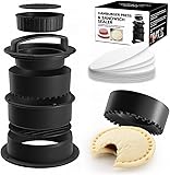 Bugucat Burgerpresse,4 in 1 Set Burger Pattie Presse,Hamburgerpresse Hamburger Patty Maker Patty Presse Perfekte Grillzubehör Spülmaschinenfeste mit 100 Patty Papers für Patties Frikadellen, Schwarz