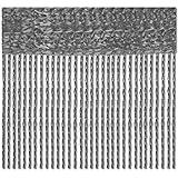 Bestlivings Fadenvorhang 90x240 Fadengardine Insektenschutz Raumteiler Auswahl: Anthrazit - Dunkelgrau