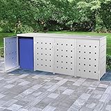 Home Garden Vierfach-Mülltonnenschuppen 240 L Edelstahl