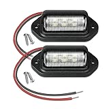 Generisch Bremslicht 6 LED-Kfz-Kennzeichenbeleuchtung, universell, 12–24 V, für SUV, LKW, Anhänger, Van, weiße Seitenlampen, Kfz-Kennzeichenbeleuchtung Rücklichtbirne