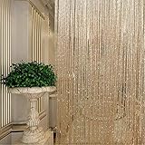 Goldfadenvorhang, Tautropfen-Design, Raumteiler, Fliegenschutz, Festliche saisonale Dekoration, Weihnachtsdeko, Wohnaccessoires, Volle Größe: 90cm x 200cm – von TRIXES