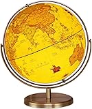 Retro-Weltglobus, 32 cm, um 720° drehbar, geografischer Atlantikglobus for die Inneneinrichtung