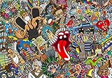 wandmotiv24 Fototapete Streetart Mund mit Zunge, XXL 400 x 280 cm - 8 Teile, Wanddeko, Wandbild, Wandtapete, Graffiti Bunt Kunst M5934