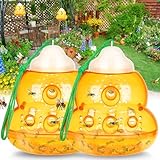 JNKNT Wespenfalle Bienenfalle Fänger Outdoor Hängende Wespe Gelbe Jacke Hornissenfänger (Orange)