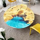 E-maguk Esstisch, Epoxidharz, runder Mitteltisch, Holztisch für Heimdekoration (Stil 120, Couchtisch 60 cm und 30 x 30 x 45 cm Beine)