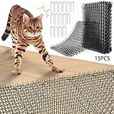 Dornengitter Gegen Katzen,15 Stücke Katzenabwehr Matte 20*40cm,Tier Barriere mit Spikes,Anti Katzen Matte,Katzengitter Garten,Dornengitter Tier-barriere,Katzenschreck Gitter,Dornengitter Katzenabwehr