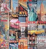 d-c-fix Möbel-Klebefolie Manhattan New York Motiv 67,5 cm x 2 m - Möbelfolie selbstklebende Deko-Folie Schrank Dekorfolie für Küche, Bad, Kühlschrank wasserfest USA Amerika