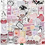 104 Stück Bookish Sticker, Aesthetic Sticker Bookish, Sticker für Kindle, Wasserfeste Anime Aufkleber für Laptop Kindle MacBook Journal Scrapbook, Sticker Aesthetic Geschenke für Buchliebhaber
