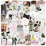 PNGIF Fantasy Anime Stickers Clean Girl Decals 50 Stück, Wasserfeste Graffiti Aesthetic Aufkleber für Koffer Laptop Journal Kühlschrank Scrapbook Kindle Skateboard Fahrrad MacBook