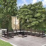 BOWEKAM Home & Garden Garten-Lounge-Set, massives Kiefernholz, 11-teilig