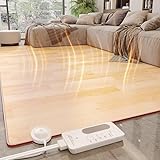 Beheizte Bodenmatte, elektrisches Heizkissen mit Zeit- und Heizmodi, beheizter Teppichheizer, Fußwärmer unter dem Schreibtisch, Raumheizung für zu Hause(50x60cm)